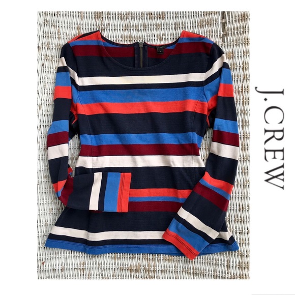 J. Crew Tops - 🆕 {J. Crew} Striped Cotton 3/4 Sleeve Top